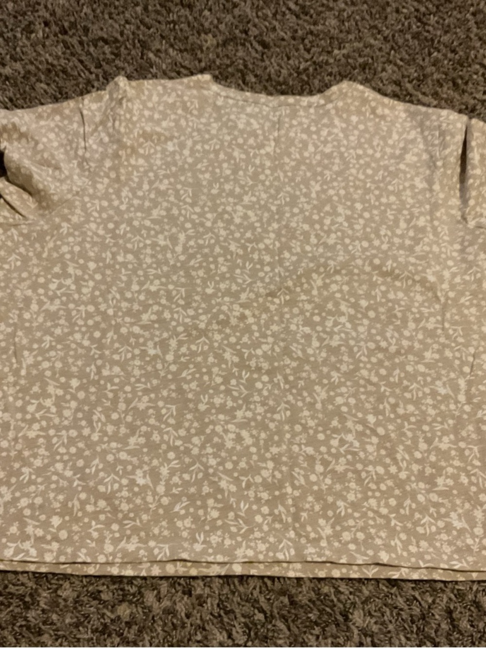 Set of 2 Tops Liz Claiborne Cream stripe Short Sleeve Top. And Old Navy Beige to